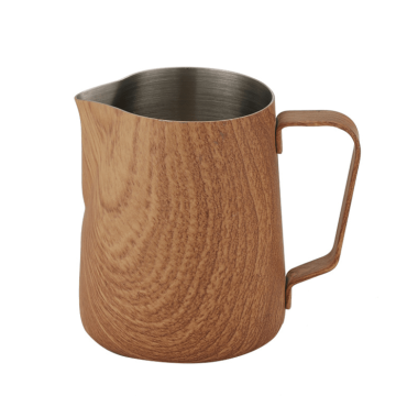  Wood Grain Milk Frothing Pitcher 600ml 