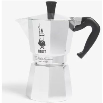 Bialetti Moka Espresso Maker 6 Cups Silver