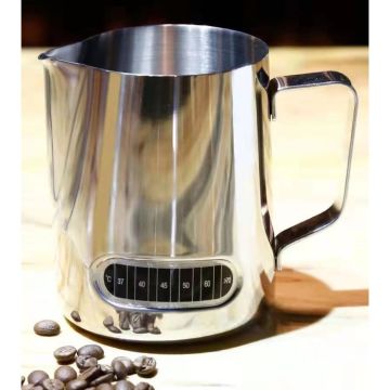 Milk Frothing Pitcher with Thermometer 600ml  