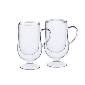 KitchenCraft Double Walled Irish Coffee Glass 2x1 pack - KCLXDWIRISH2PC