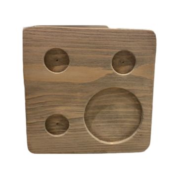 Nour Artisan Wooden Tray With 3 Small Holes